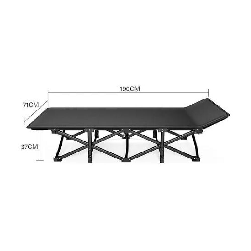 CAMA PLEGABLE LIGERA PORTÁTIL INTERIOR Y CAMPING 190X71 CM GRIS - 2