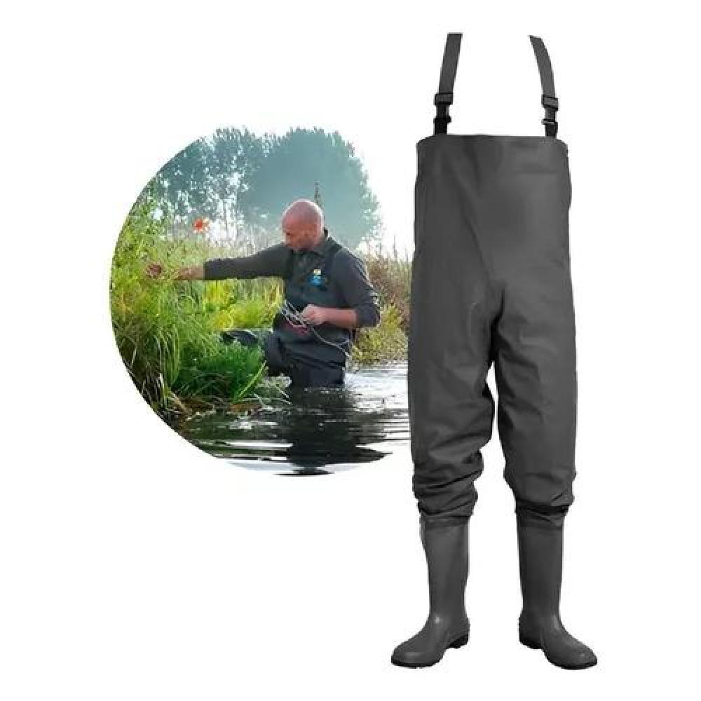 WADERS PARA PESCA, BOTAS DE PESCA TALLA 45 COLOR VERDE - 3