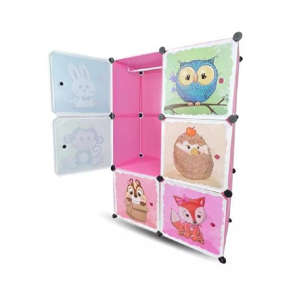 ORGANIZADOR INFANTIL MODULAR CLOSET ROSADO - 1
