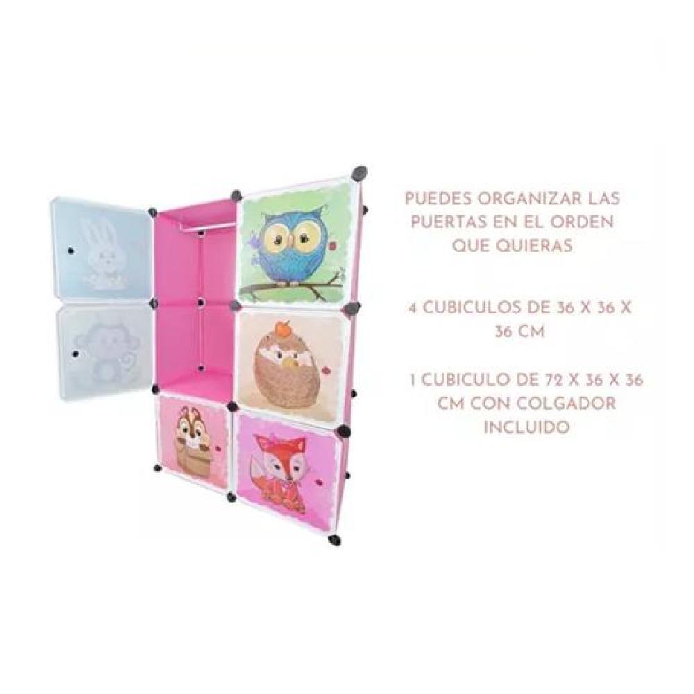 ORGANIZADOR INFANTIL MODULAR CLOSET ROSADO - 2