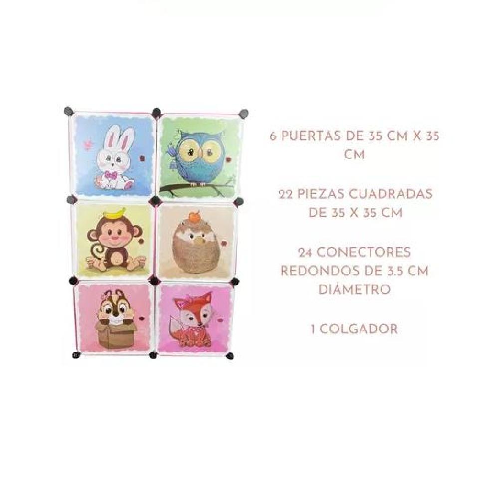ORGANIZADOR INFANTIL MODULAR CLOSET ROSADO - 3