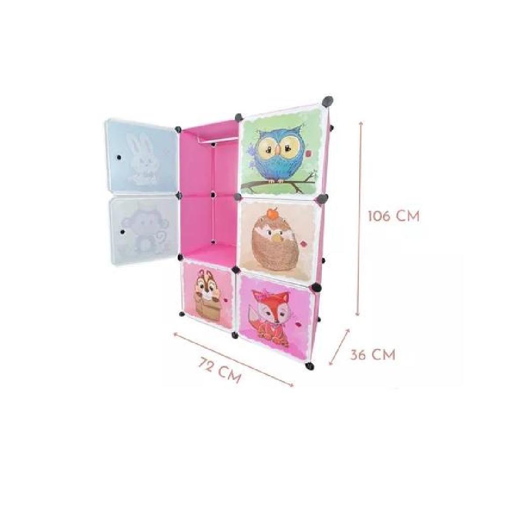 ORGANIZADOR INFANTIL MODULAR CLOSET ROSADO - 4