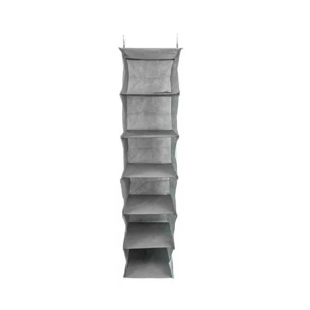 ORGANIZADOR COLGANTE 6 PISOS ROPA Y ZAPATOS GRIS - 1