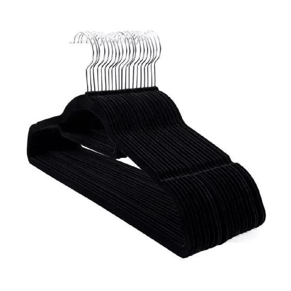 PACK 10 PERCHAS TERCIOPELO ANTIDESLIZANTES NEGRO - 3