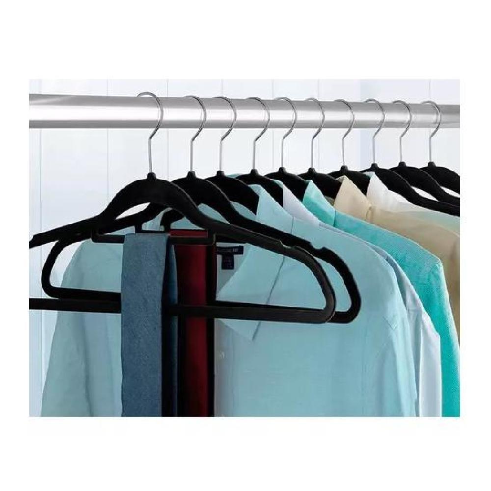 PACK 10 PERCHAS TERCIOPELO ANTIDESLIZANTES NEGRO - 5