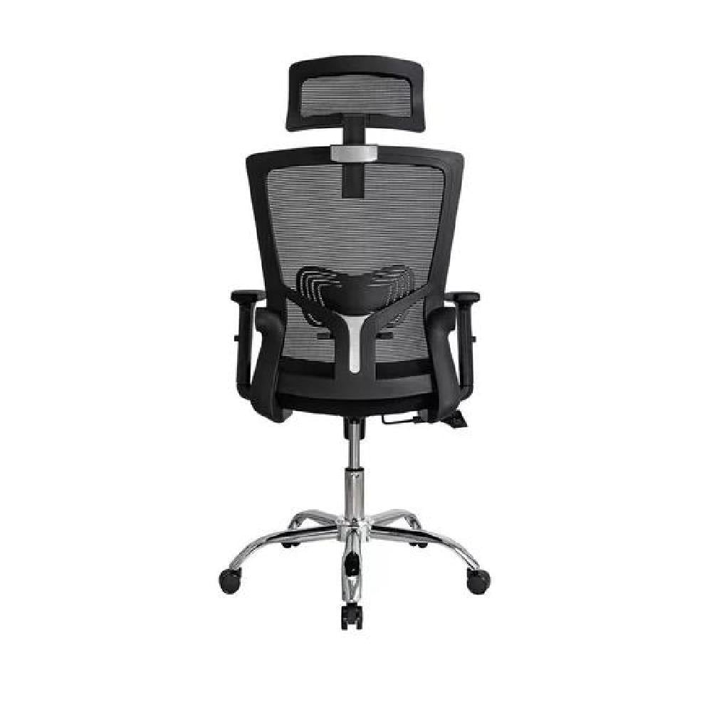 SILLA OFICINA PRESIDENTE ERGONOMUS DELPHI BASE CROMADA NEGRO - 5