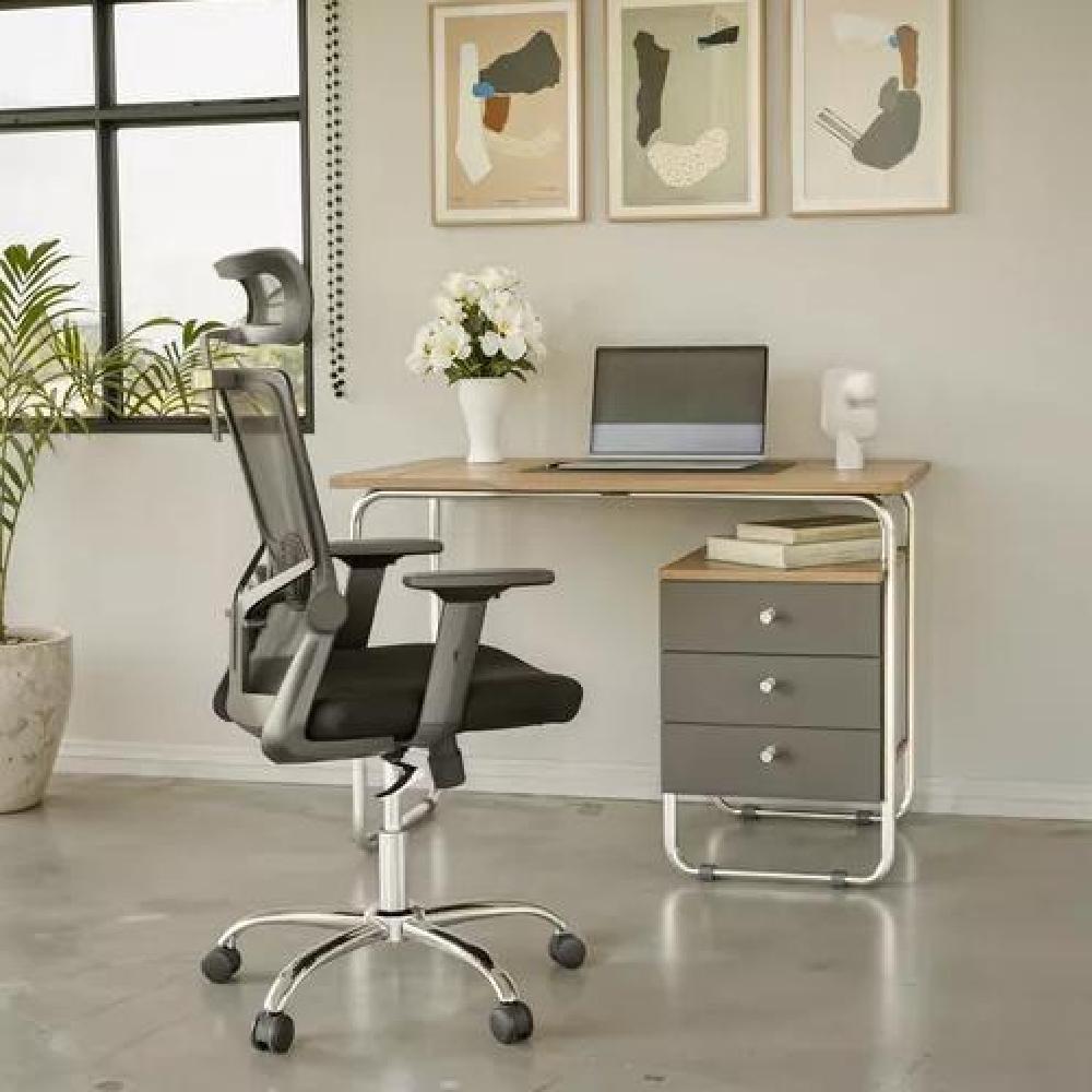 SILLA OFICINA PRESIDENTE ERGONOMUS DELPHI BASE CROMADA NEGRO - 6