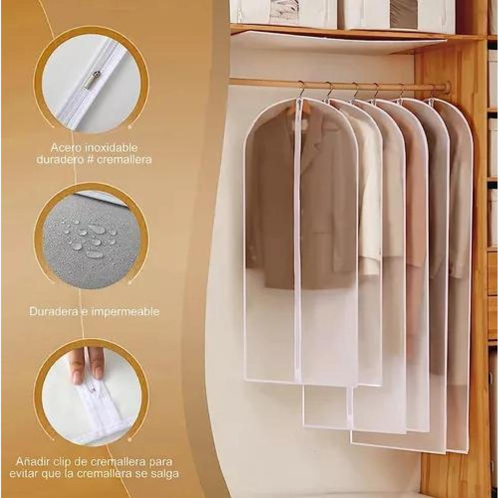BOLSA COLGANTE ROPA 8 PCS BLANCO - 6
