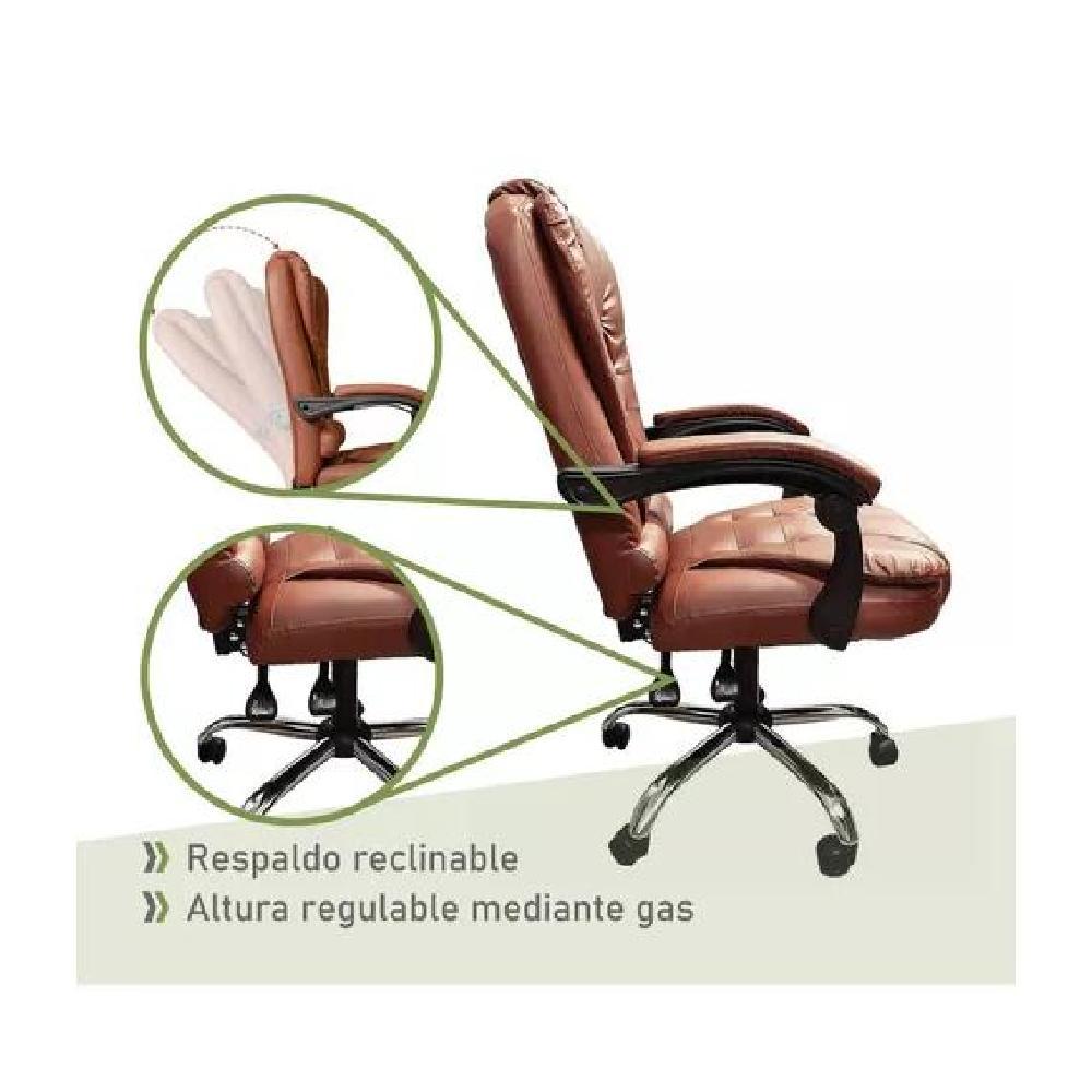 SILLA ESCRITORIO ERGONÓMICA LUMAX MILES ZGS-959-SA MARRÓN - 4