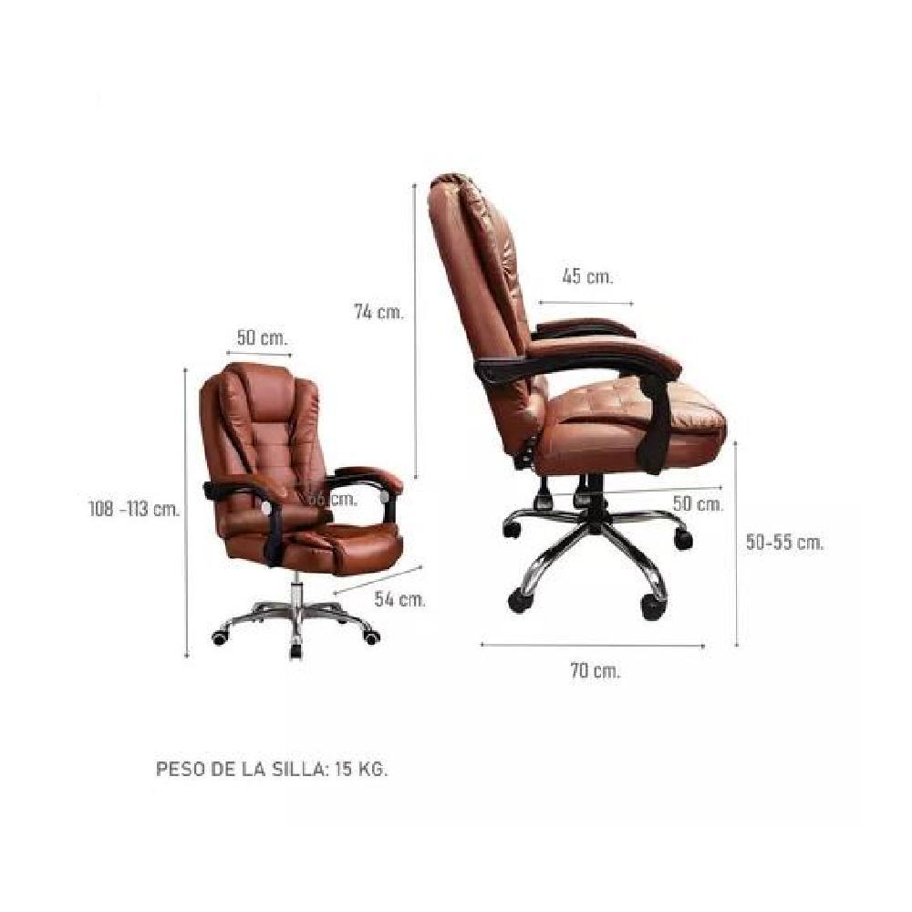 SILLA ESCRITORIO ERGONÓMICA LUMAX MILES ZGS-959-SA MARRÓN - 6