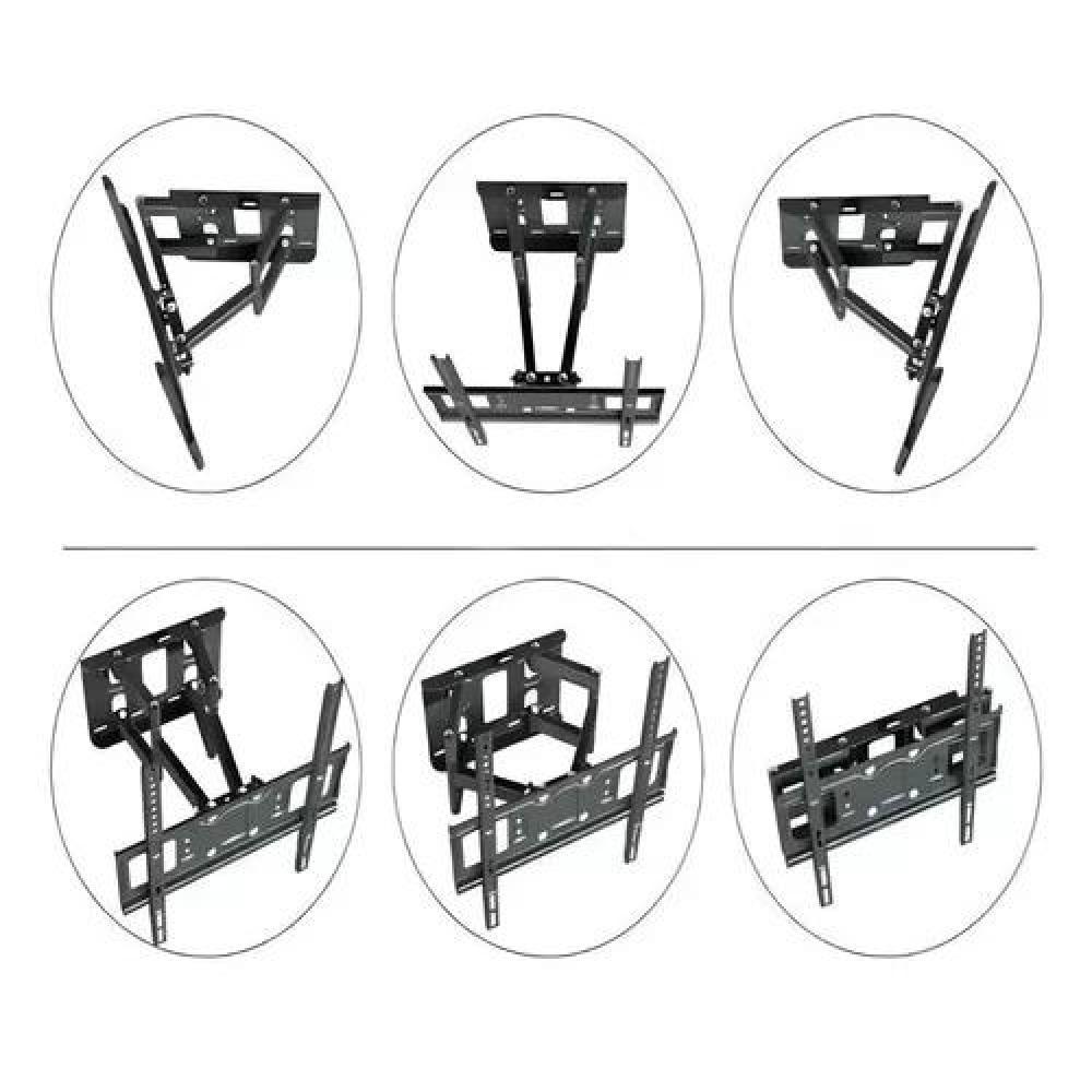 SOPORTE TV BRAZO DOBLE 180 GRADOS 32-70 PULGADAS NEGRO - 2