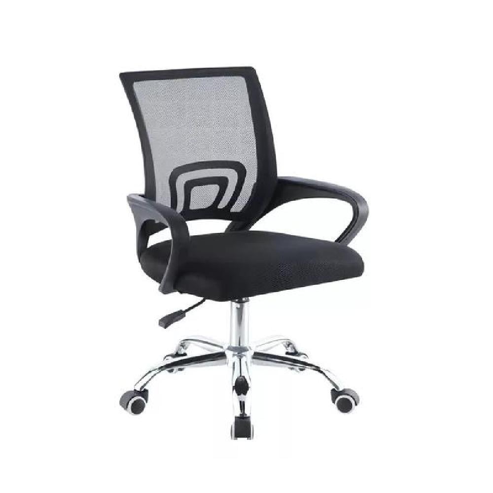 SILLA OFICINA ERGONÓMICA MESH RELAN GIRATORIA NEGRO - 1