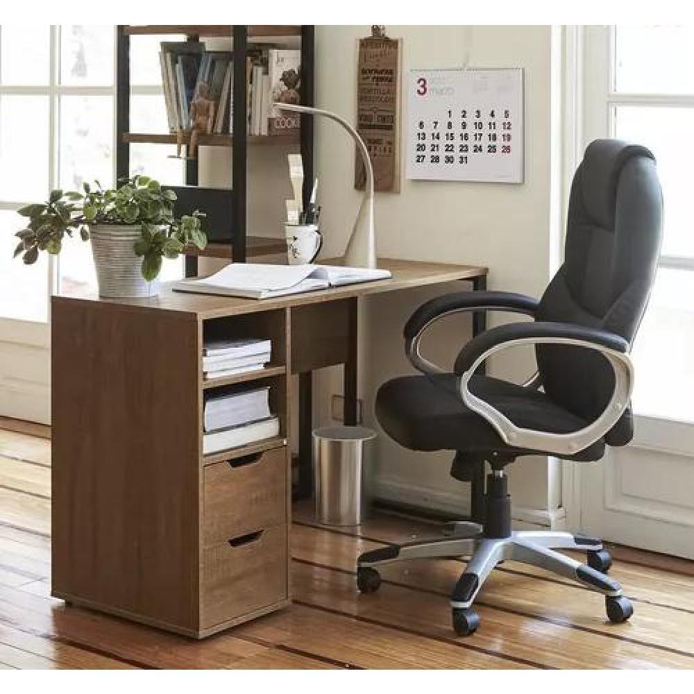 SILLA ESCRITORIO EJECUTIVA EMILIA PREMIUM CUERO NEGRO - 7