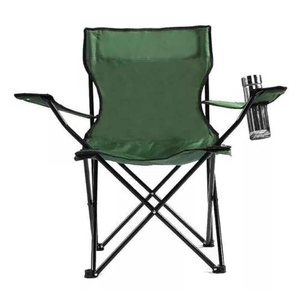 SILLA RESISTENTE E IMPERMEABLE PLEGABLE CON PORTAVASOS VERDES - 2