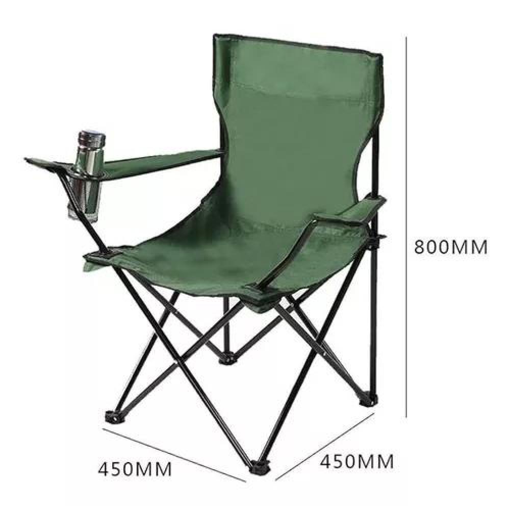SILLA RESISTENTE E IMPERMEABLE PLEGABLE CON PORTAVASOS VERDES - 3