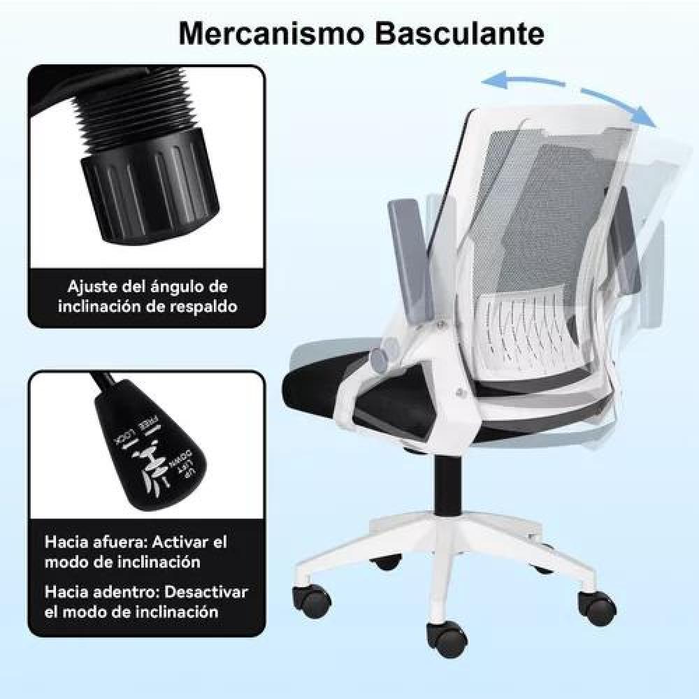 SILLA ERGONÓMICA OFICINA CARLA GIRATORIA CON ASIENTO MEMORIA NEGRO - 7