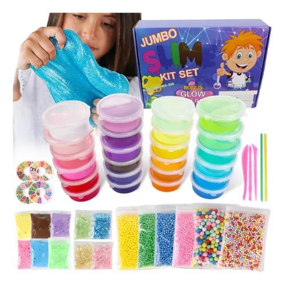 SET BRICOLAJE HACER SLIME 120 PIEZAS 24 COLORES - 3
