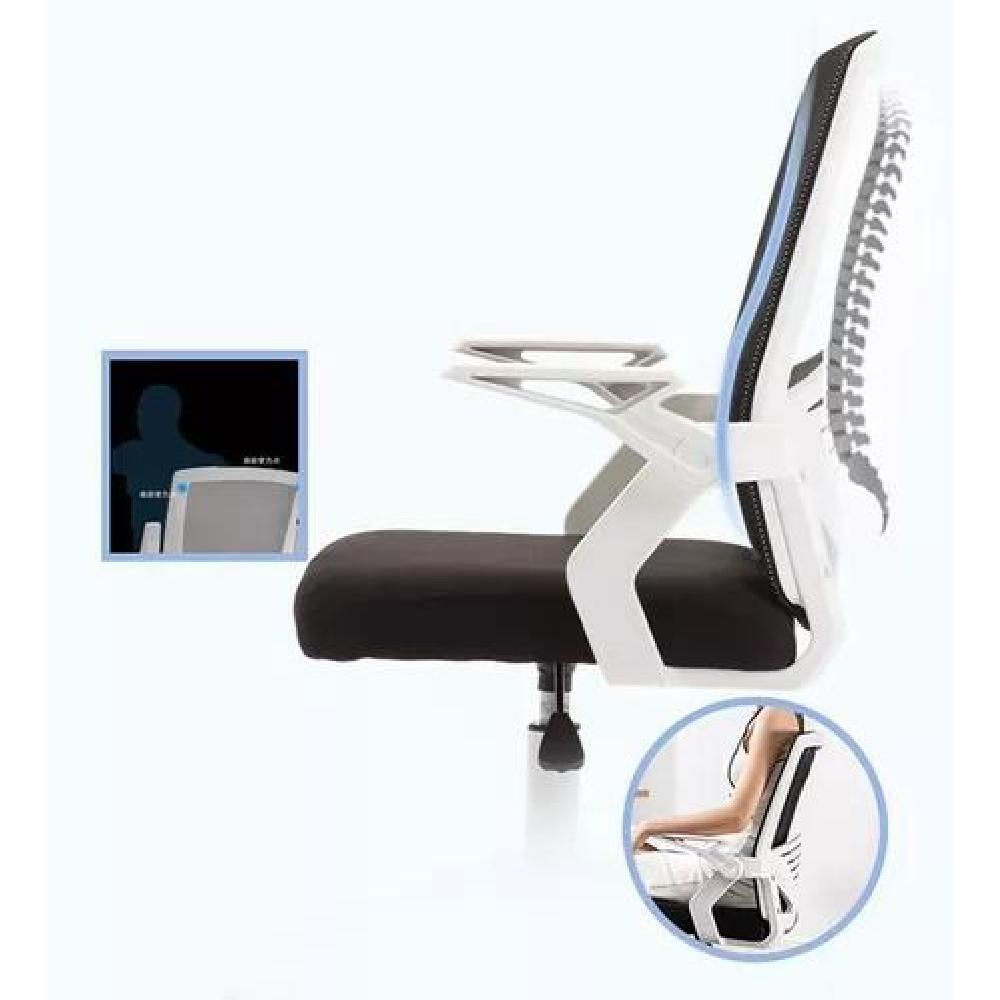 SILLA OFICINA ERGONÓMICA EJECUTIVA CON RESPALDO MALLA NEGRO - 3