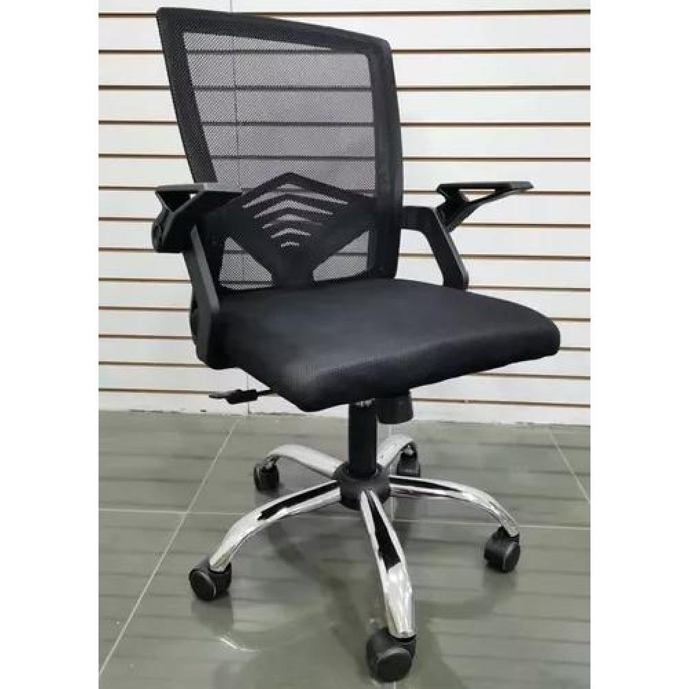 SILLA OFICINA ERGONÓMICA EJECUTIVA CON RESPALDO MALLA NEGRO - 4