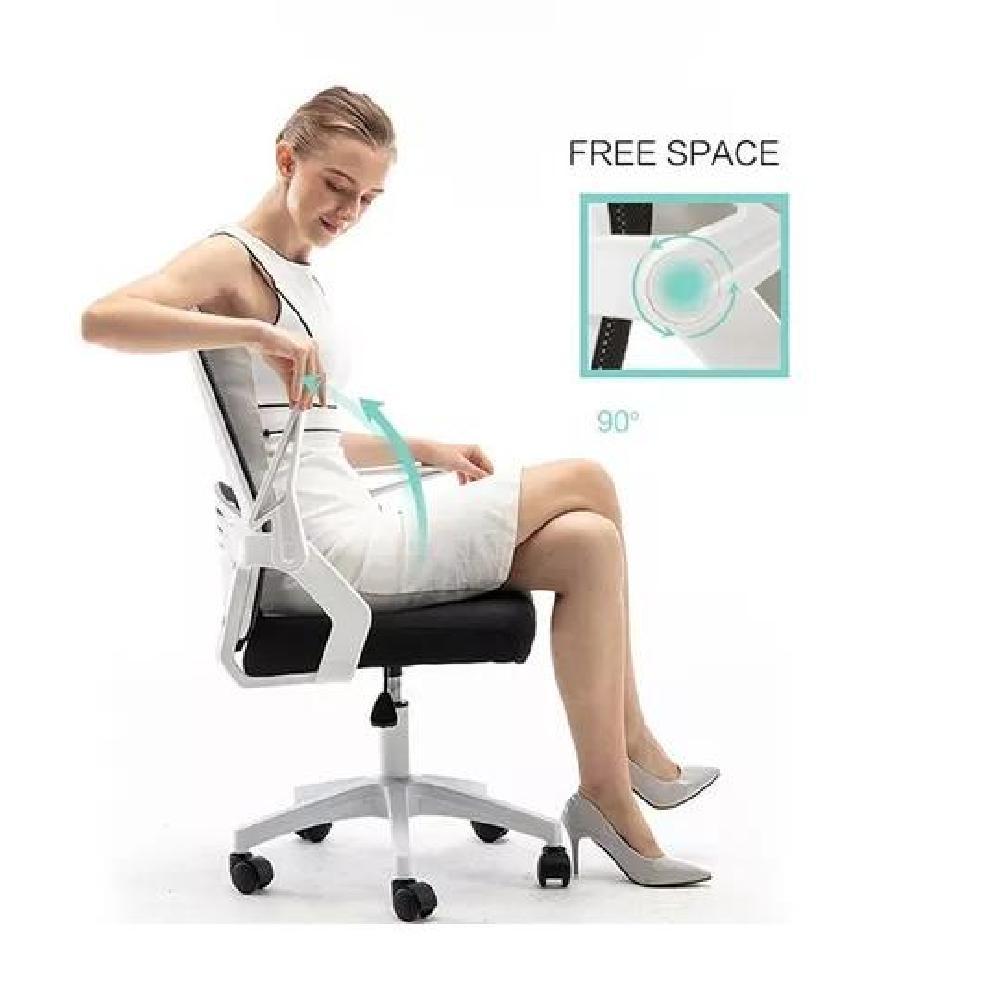 SILLA OFICINA ERGONÓMICA EJECUTIVA CON RESPALDO MALLA NEGRO - 5