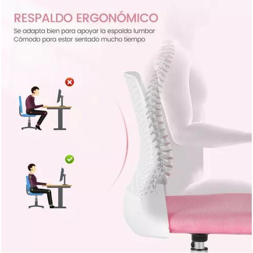 SILLA OFICINA ERGONÓMICA CON SOPORTE LUMBAR MULTICOLOR - 3