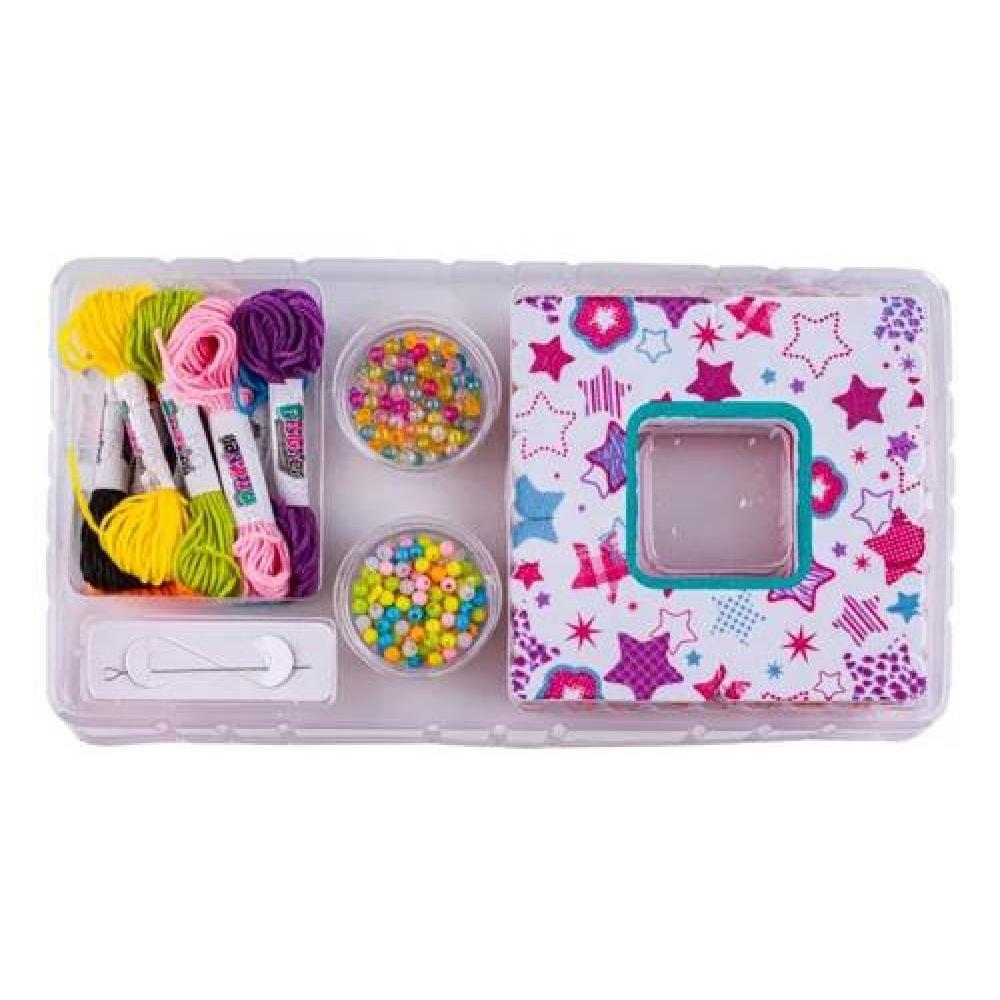 SET MOSTACILLAS HACER PULSERAS HILO DIY MANUALIDADES NIÑOS - 2