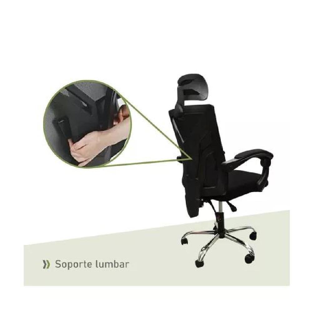 SILLA EJECUTIVA ERGONÓMICA ESCRITORIO LUMAX CLYDE NEGRO - 5