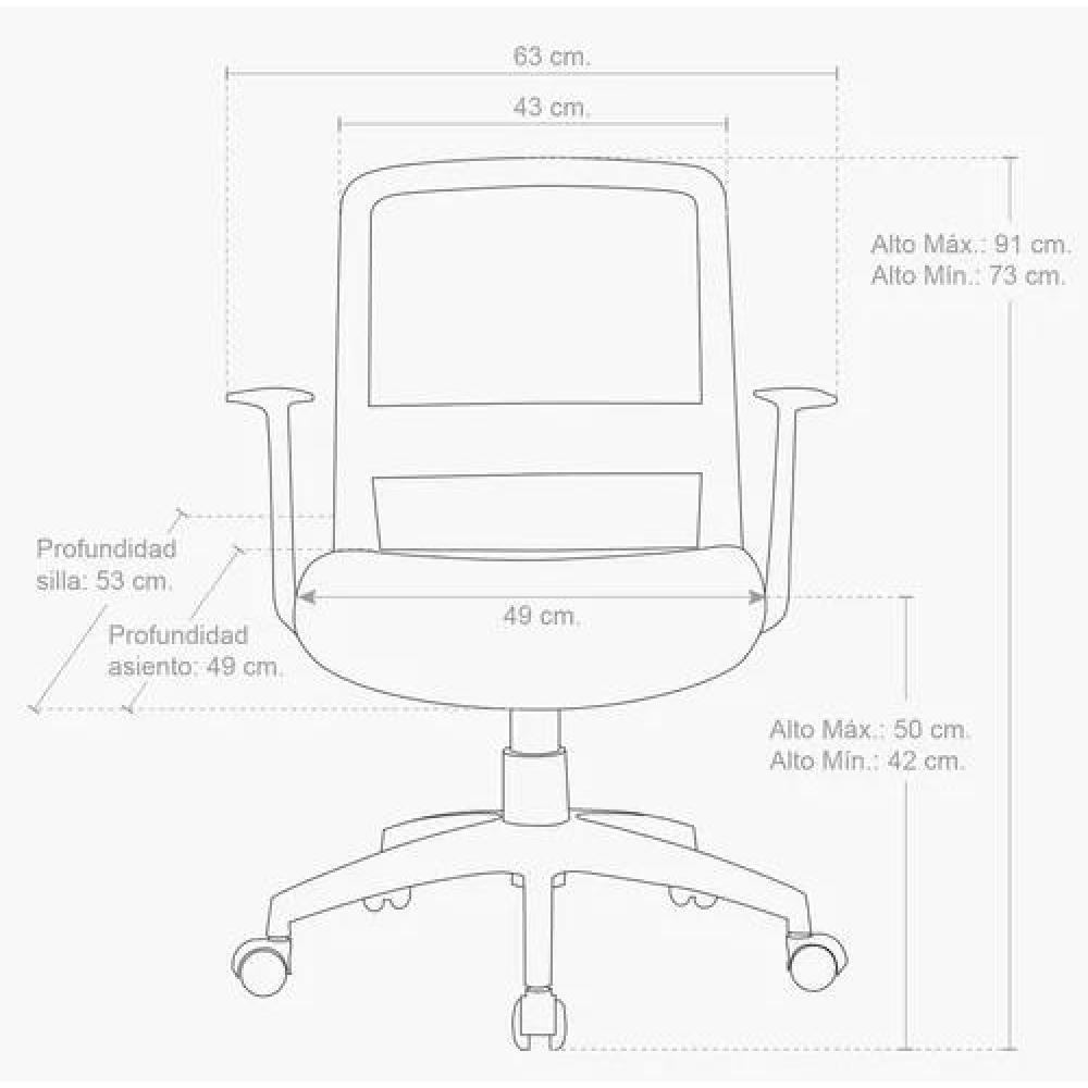 SILLA OFICINA MESH FORM OFFICE NEGRO - 6