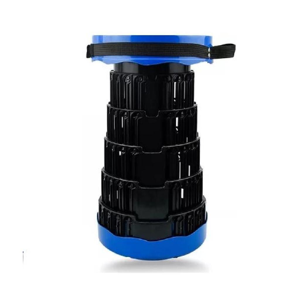 TABURETE PLEGABLE SILLA PORTÁTIL CAMPING RETRÁCTIL NEGRO - 1