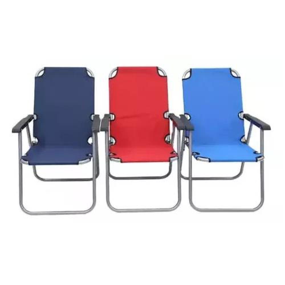 SILLAS PLEGABLES PORTÁTILES PARA CAMPING Y PLAYA ROJAS - 2