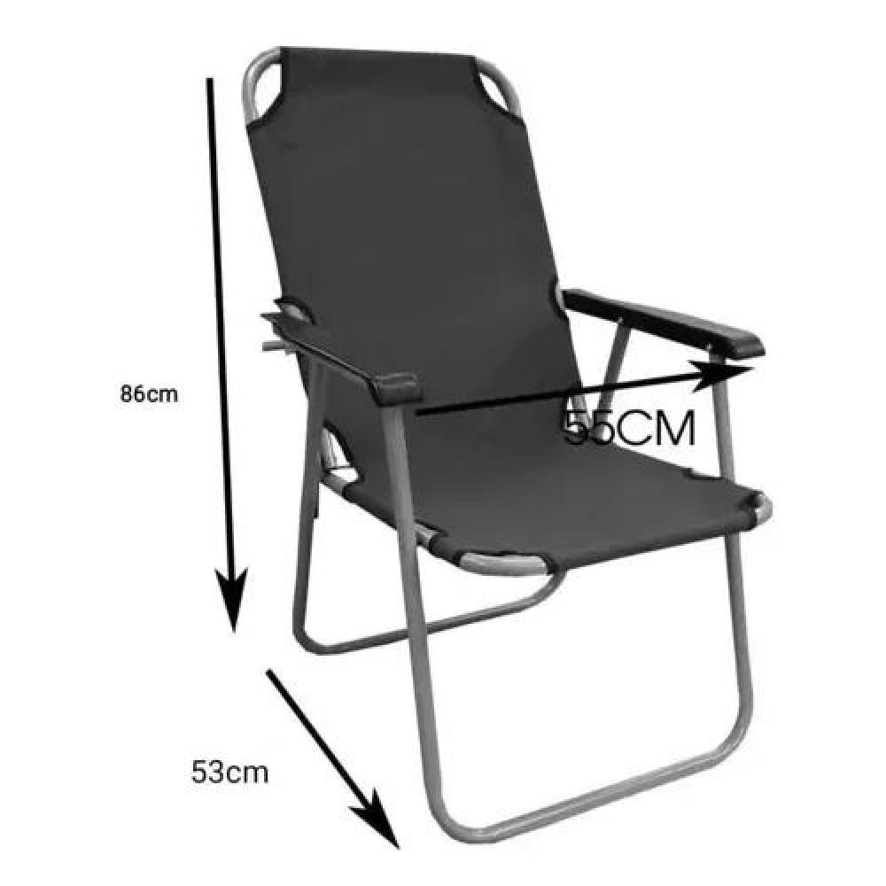 SILLAS PLEGABLES PORTÁTILES PARA CAMPING Y PLAYA ROJAS - 3