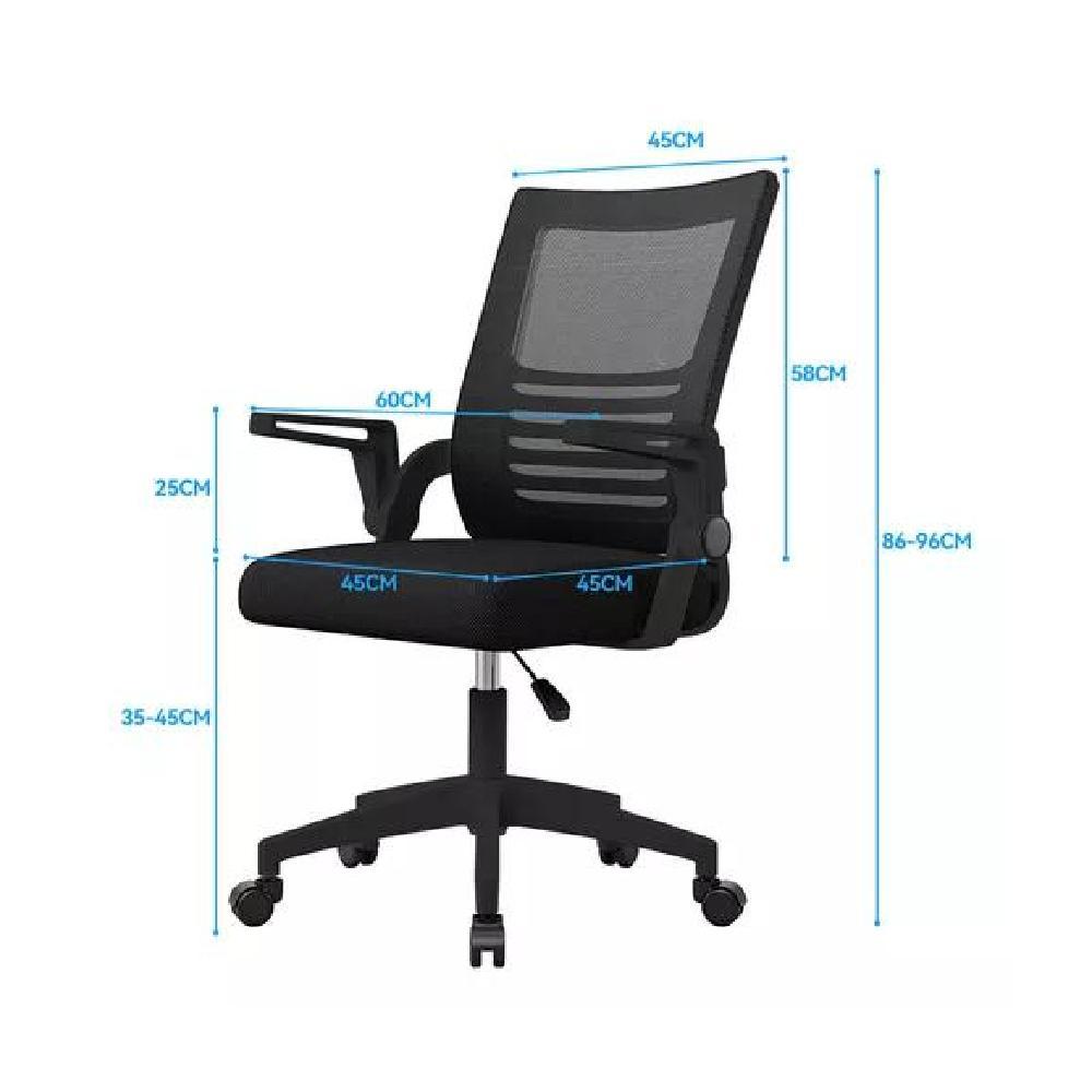 SILLA ESCRITORIO ERGONÓMICA EMILIA ACOLCHADA NEGRO - 2