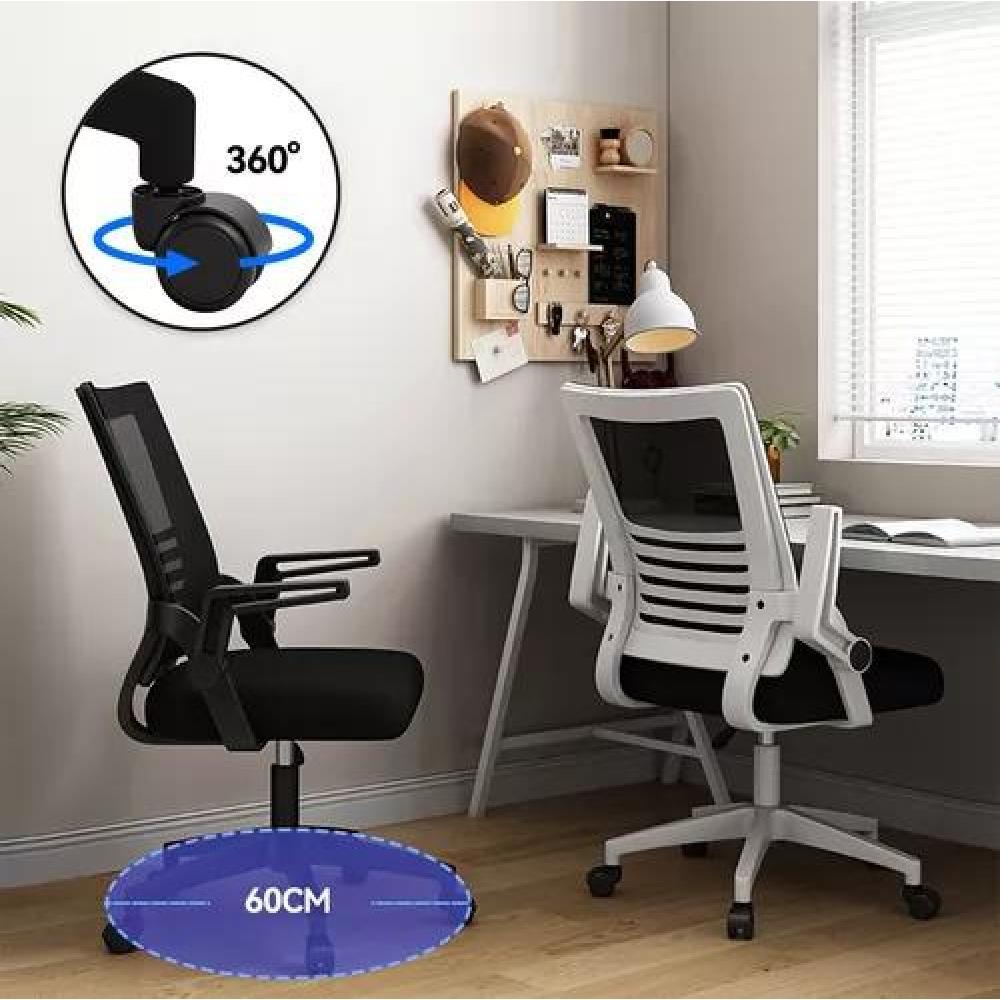SILLA ESCRITORIO ERGONÓMICA EMILIA ACOLCHADA NEGRO - 6
