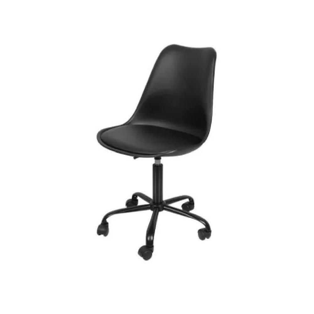 SILLA OFICINA BIG ROOM EAMES CON RUEDAS MINIMALISTA NEGRO - 1