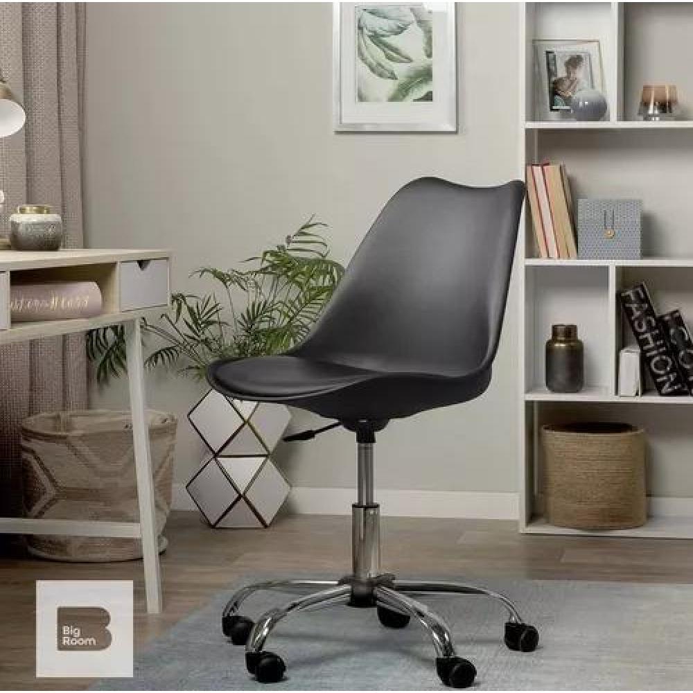 SILLA OFICINA BIG ROOM EAMES CON RUEDAS MINIMALISTA NEGRO - 4