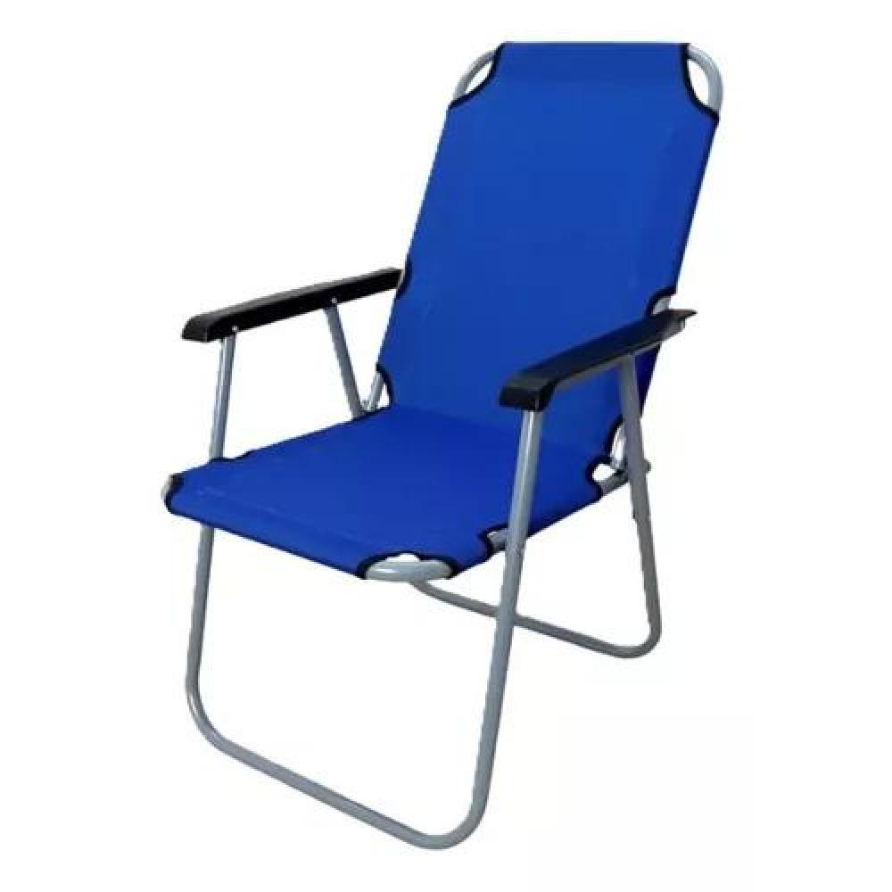 SILLAS PLEGABLES PORTÁTILES PARA CAMPING Y PLAYA AZULES - 1