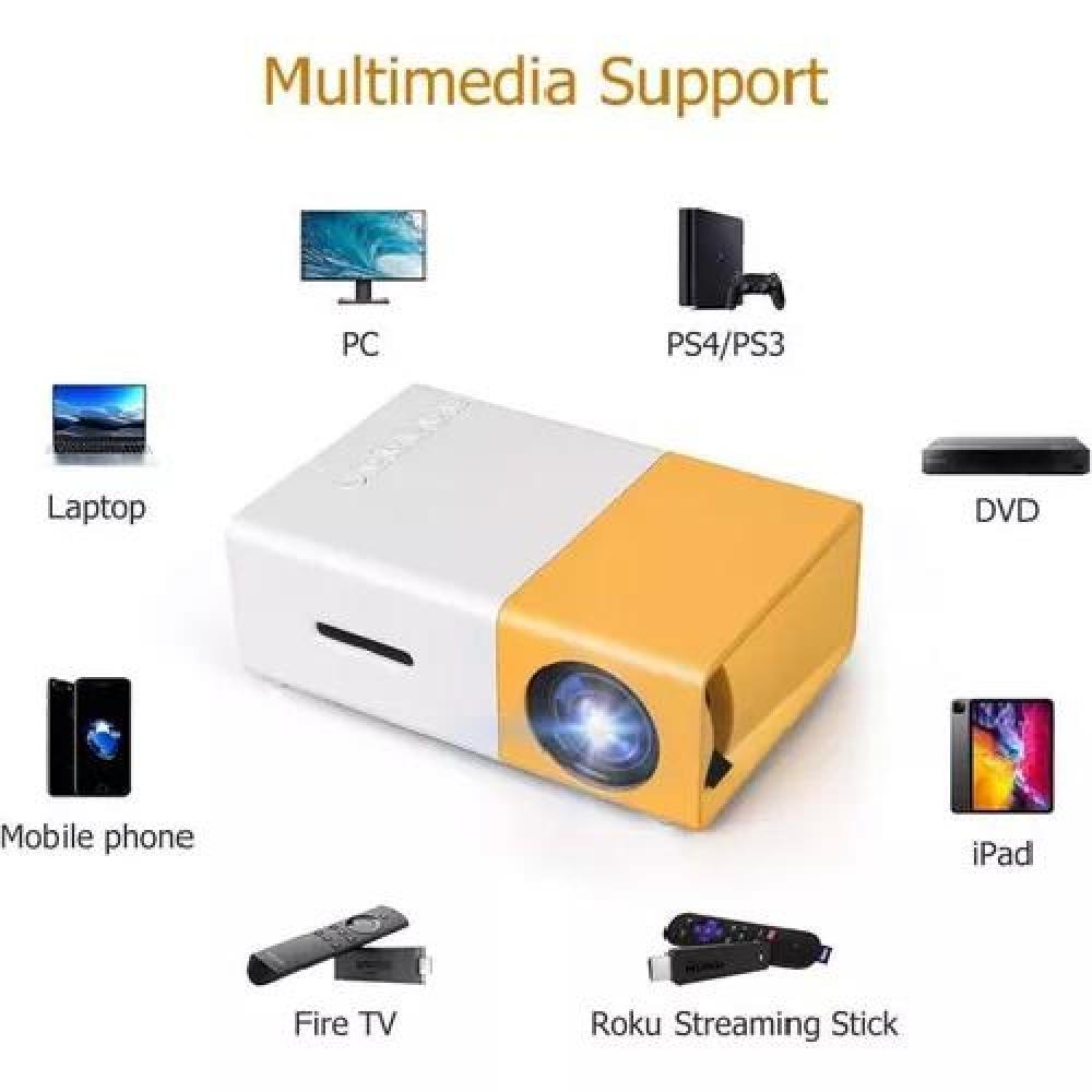 MINI PROYECTOR LED HD PORTÁTIL AV HDMI LCD + CONTROL REMOTO - 2