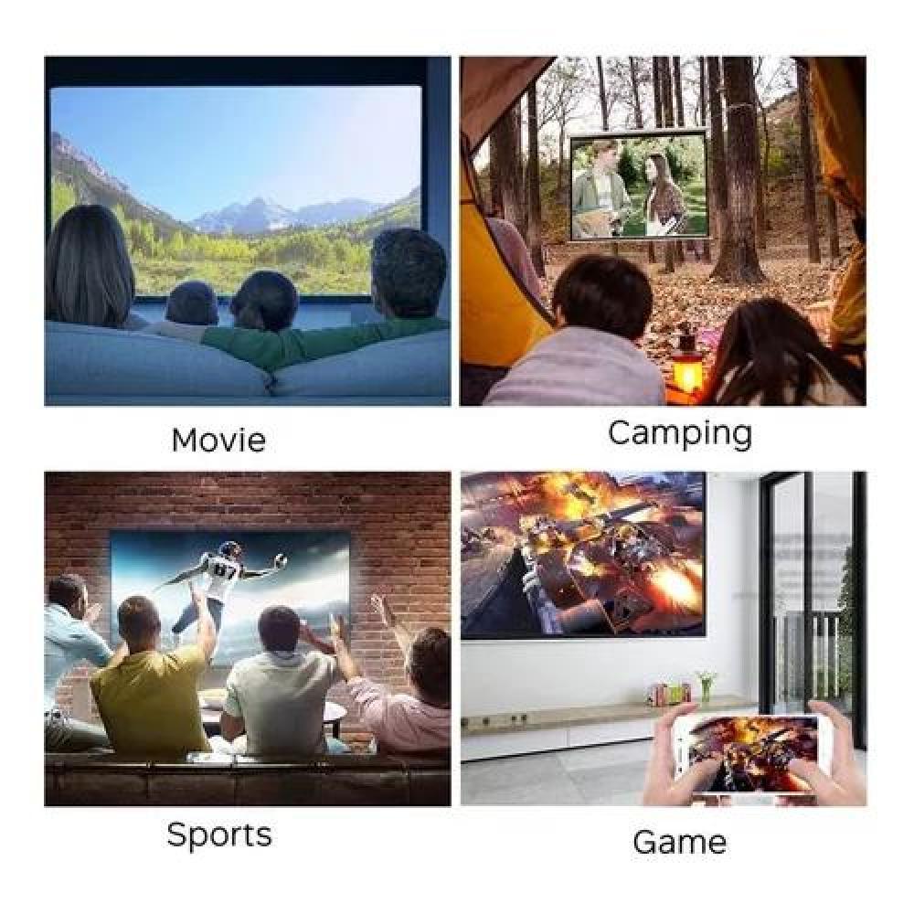 MINI PROYECTOR LED HD PORTÁTIL AV HDMI LCD + CONTROL REMOTO - 3