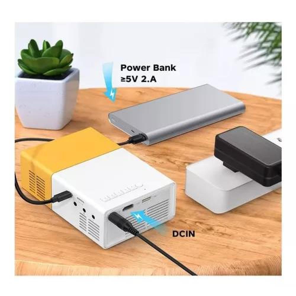 MINI PROYECTOR LED HD PORTÁTIL AV HDMI LCD + CONTROL REMOTO - 4