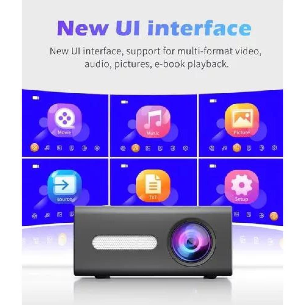 MINI PROYECTOR PORTÁTIL FULL HD MINI PROJECTOR T3 AMARILLO - 5