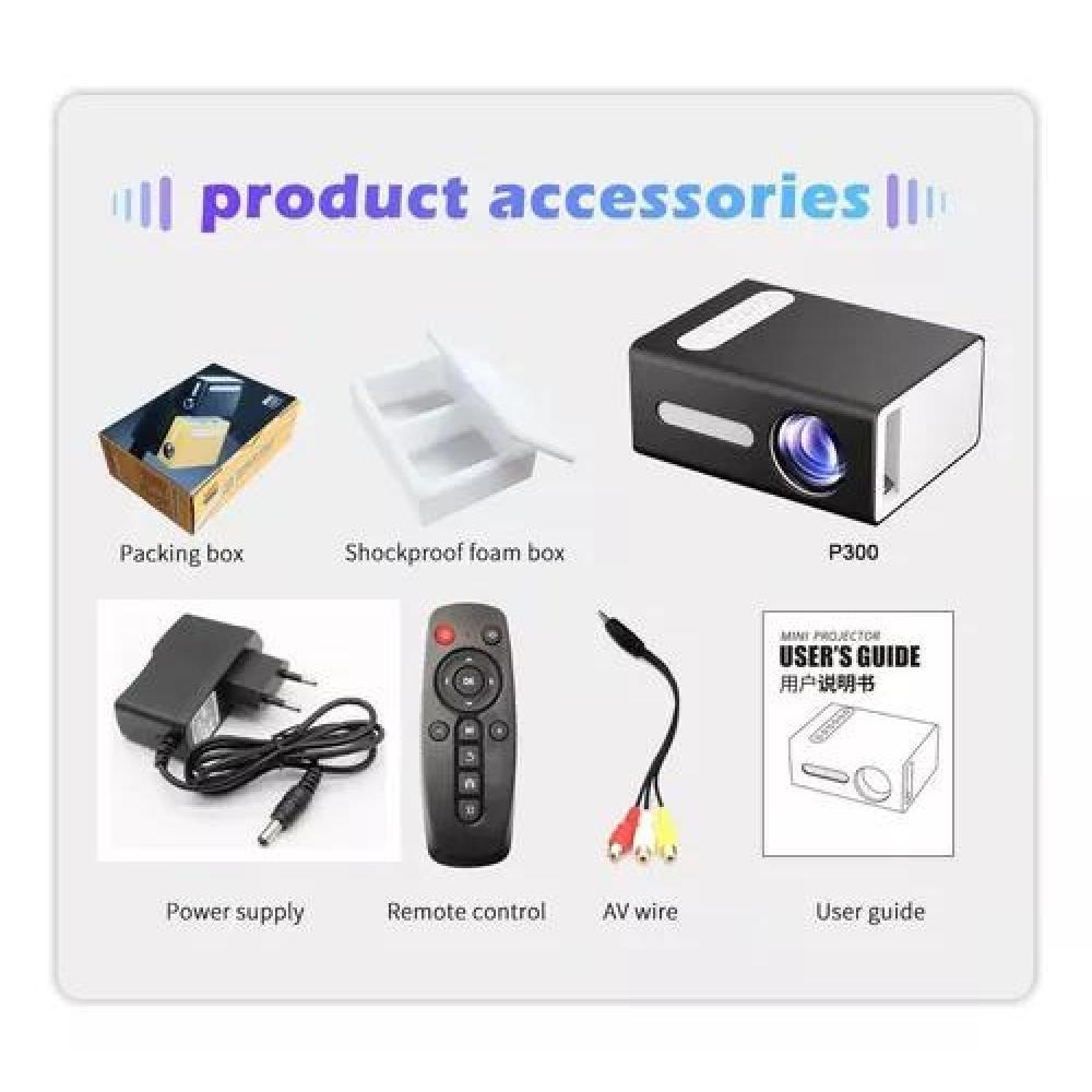 MINI PROYECTOR PORTÁTIL FULL HD MINI PROJECTOR T3 AMARILLO - 7