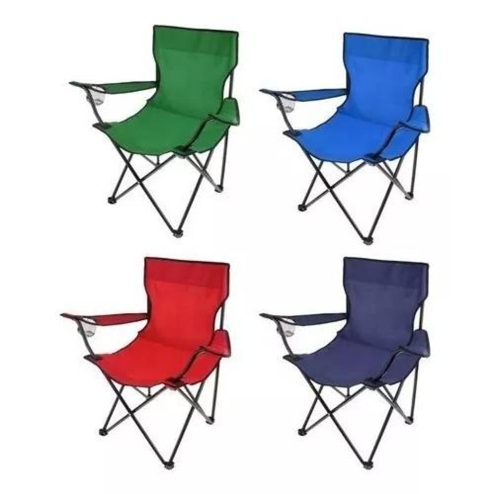 SILLA PLEGABLE DE CAMPING PARA PICNIC Y PLAYA ROJA - 1