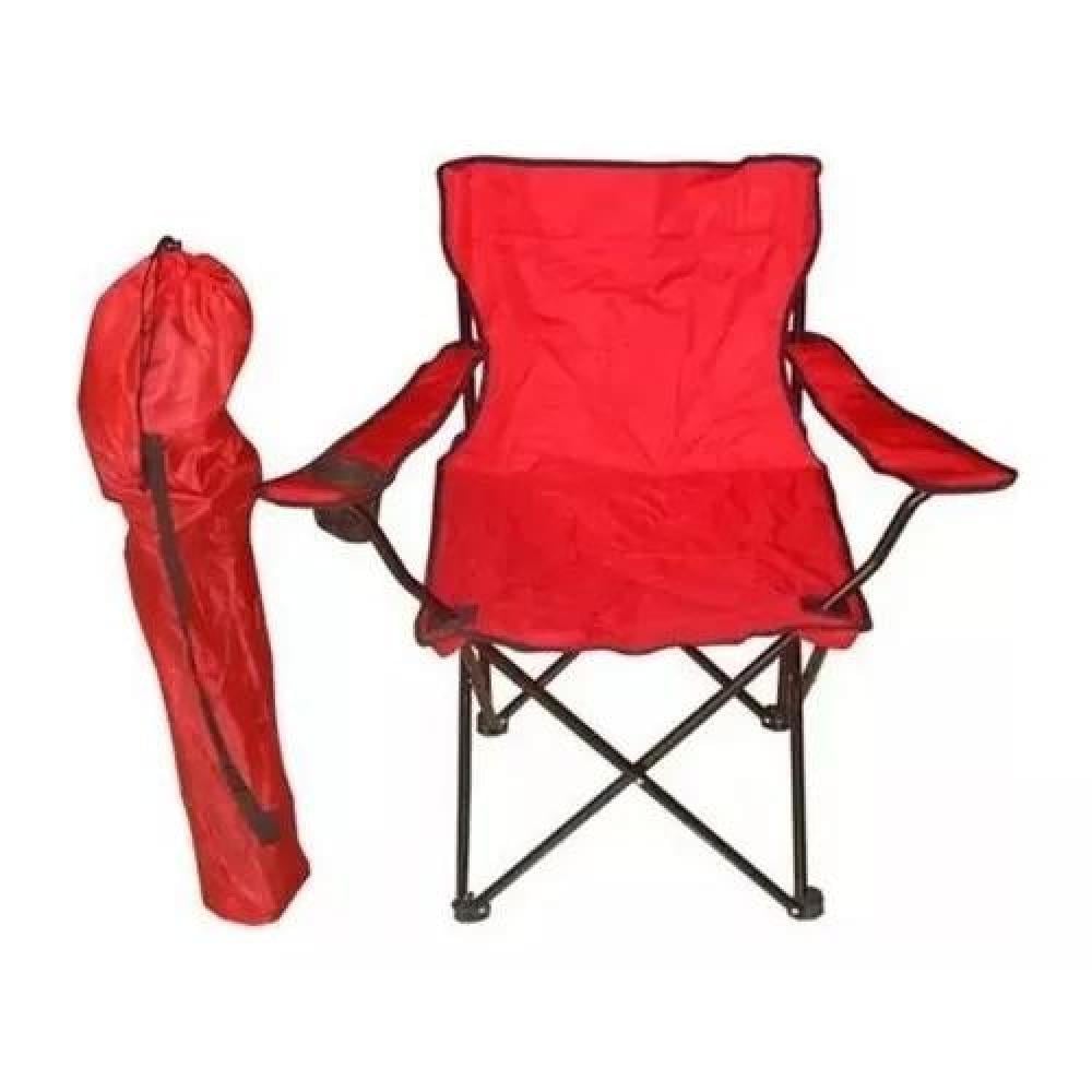 SILLA PLEGABLE DE CAMPING PARA PICNIC Y PLAYA ROJA - 2