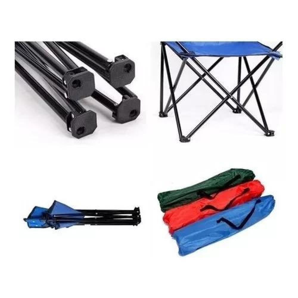 SILLA PLEGABLE DE CAMPING PARA PICNIC Y PLAYA ROJA - 4