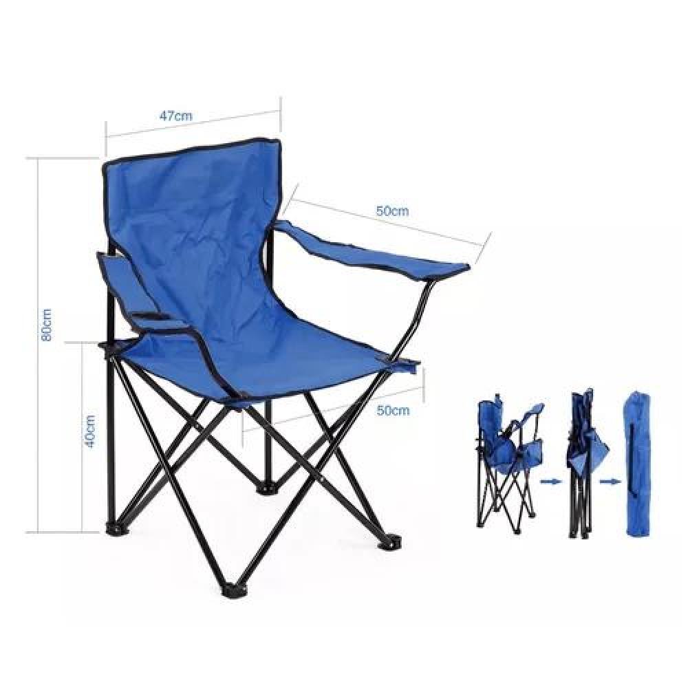 SILLA PLEGABLE DE CAMPING PARA PICNIC Y PLAYA ROJA - 6