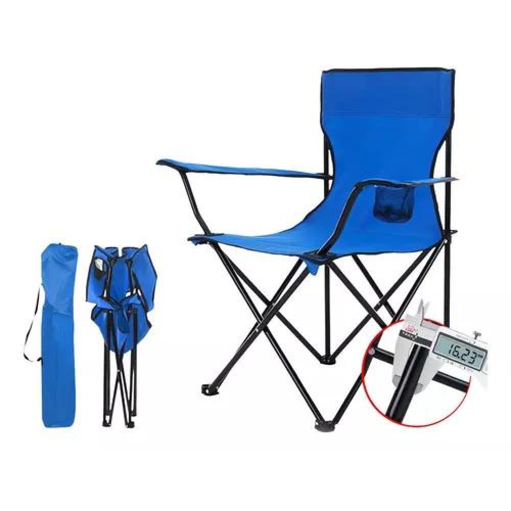 SILLA PLEGABLE DE CAMPING PARA PICNIC Y PLAYA AZUL - 5