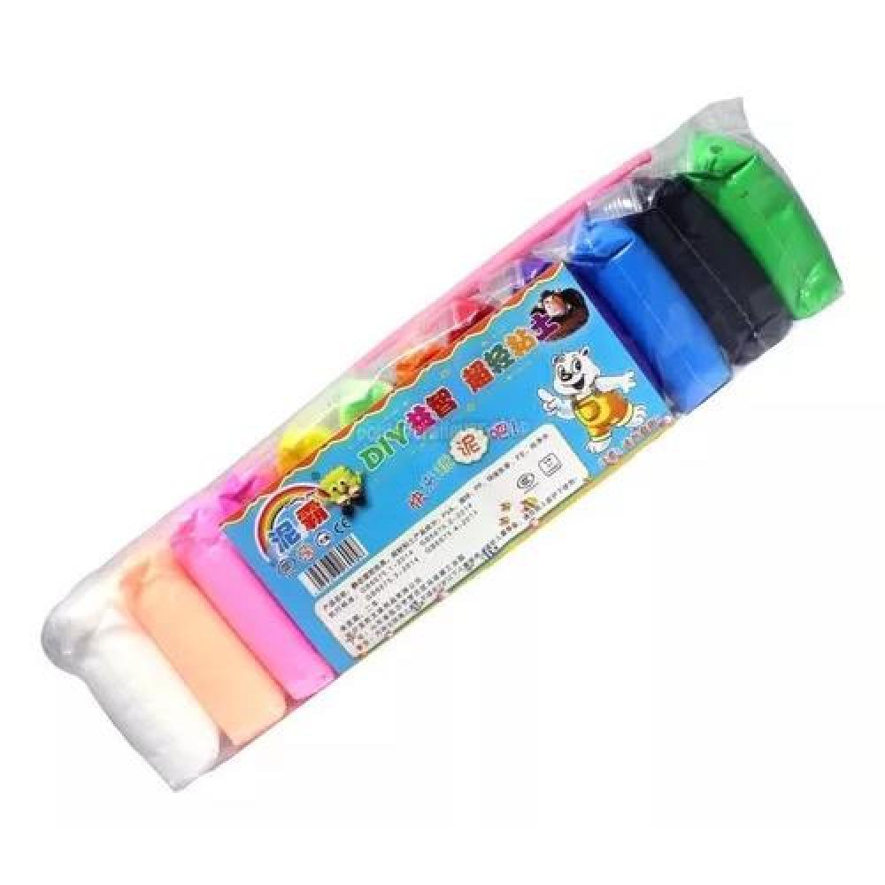 SET 12 FOAMY MOLDEABLE FOMI DIDÁCTICO COLORES 160 G SLIME MULTICOLOR - 1