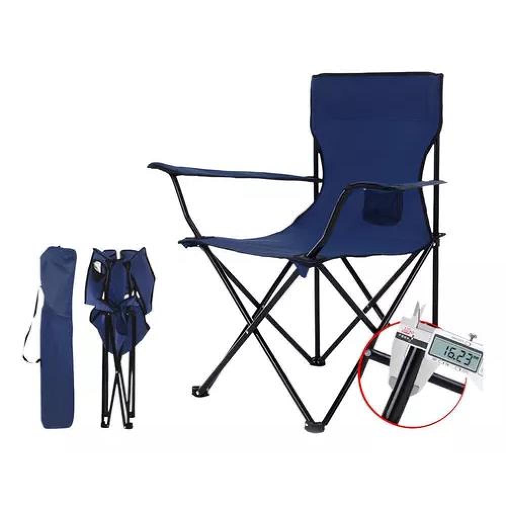 SILLA PLEGABLE DE CAMPING PARA PICNIC Y PLAYA AZUL OSCURO - 1