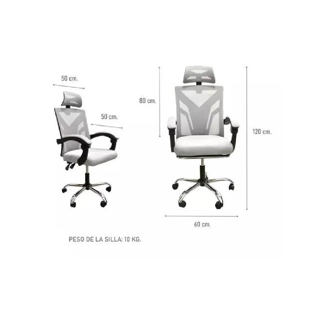 SILLA EJECUTIVA ERGONÓMICA ESCRITORIO LUMAX CLYDE GRIS - 2