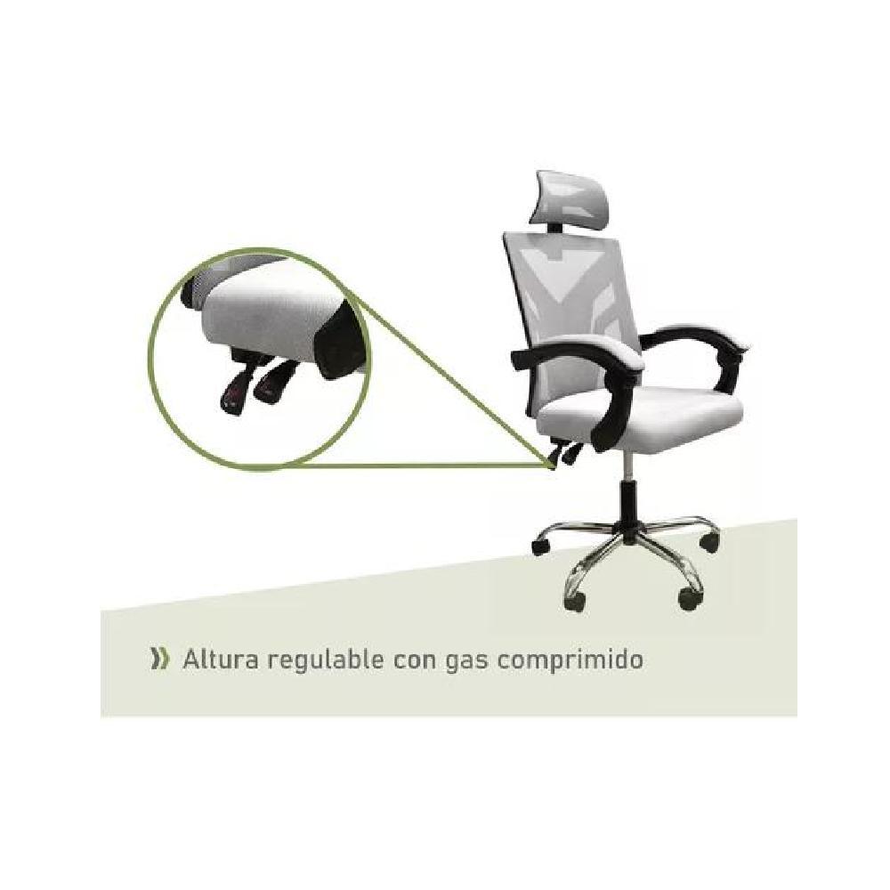 SILLA EJECUTIVA ERGONÓMICA ESCRITORIO LUMAX CLYDE GRIS - 3